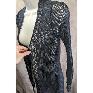Lucky Brand Navy Open Knit Cardigan